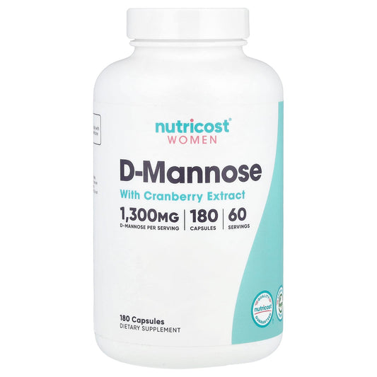 Nutricost, Women, D-Mannose with Cranberry Extract, 180 Capsules - Image 1