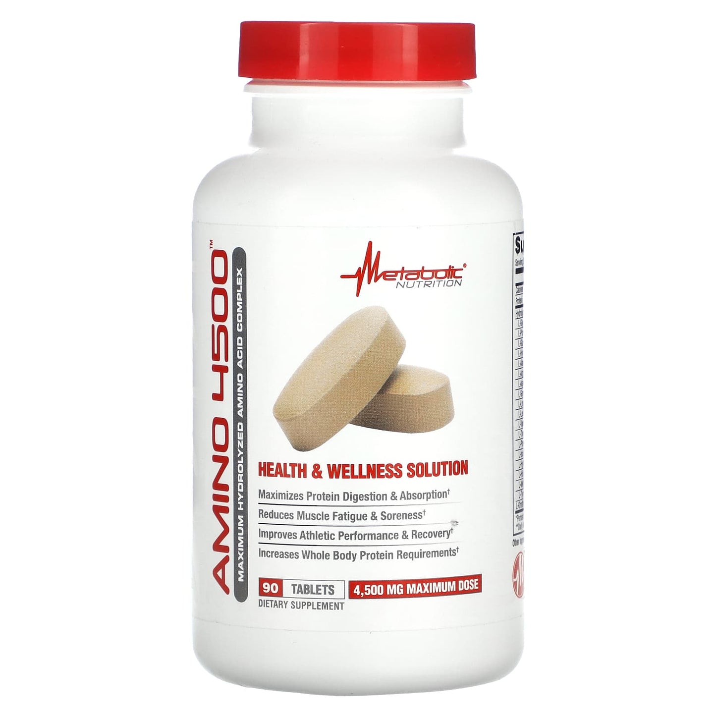 Metabolic Nutrition, Amino 4500, 90 Tablets - Image 1