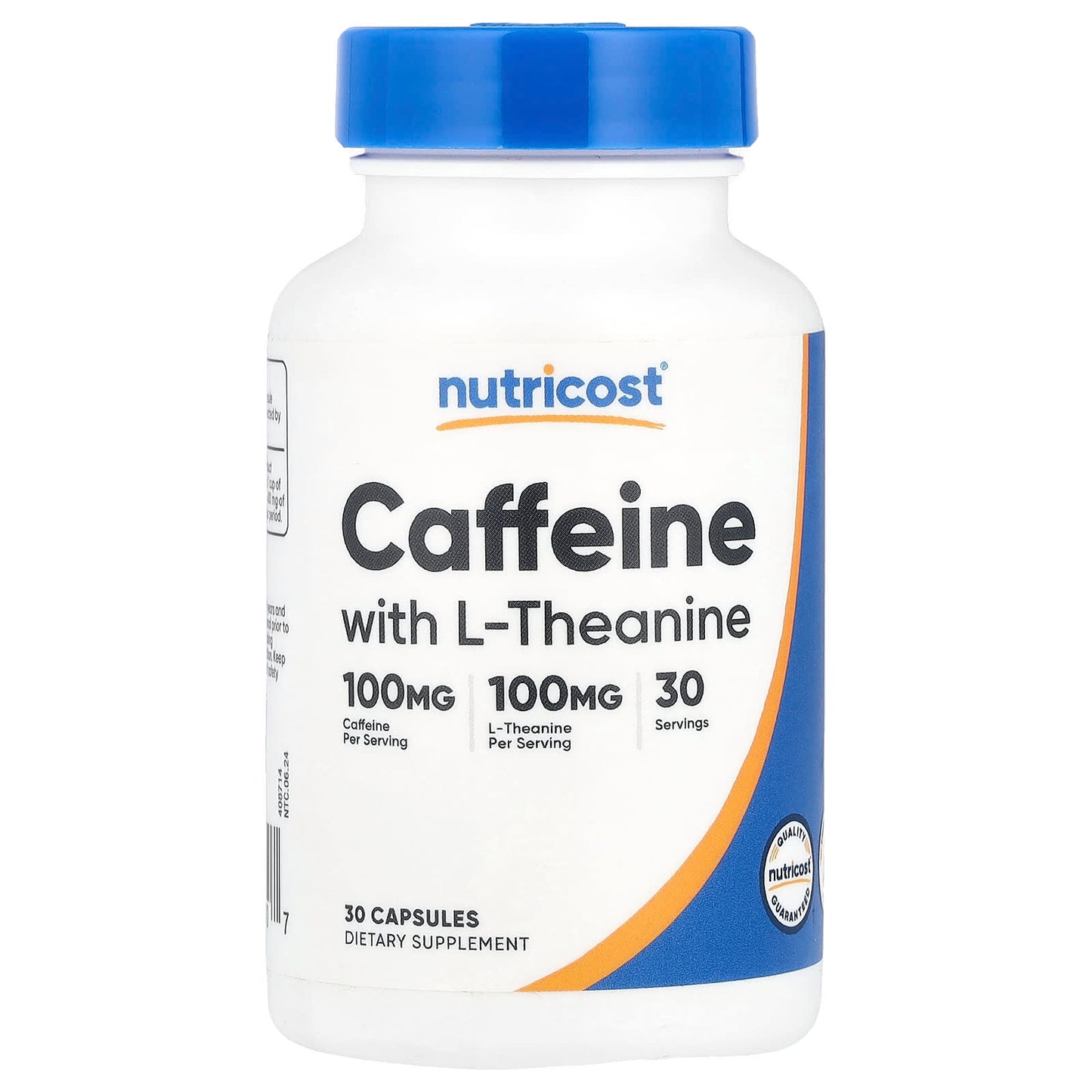 Nutricost, Caffeine With L-Theanine, 30 Capsules - Image 1