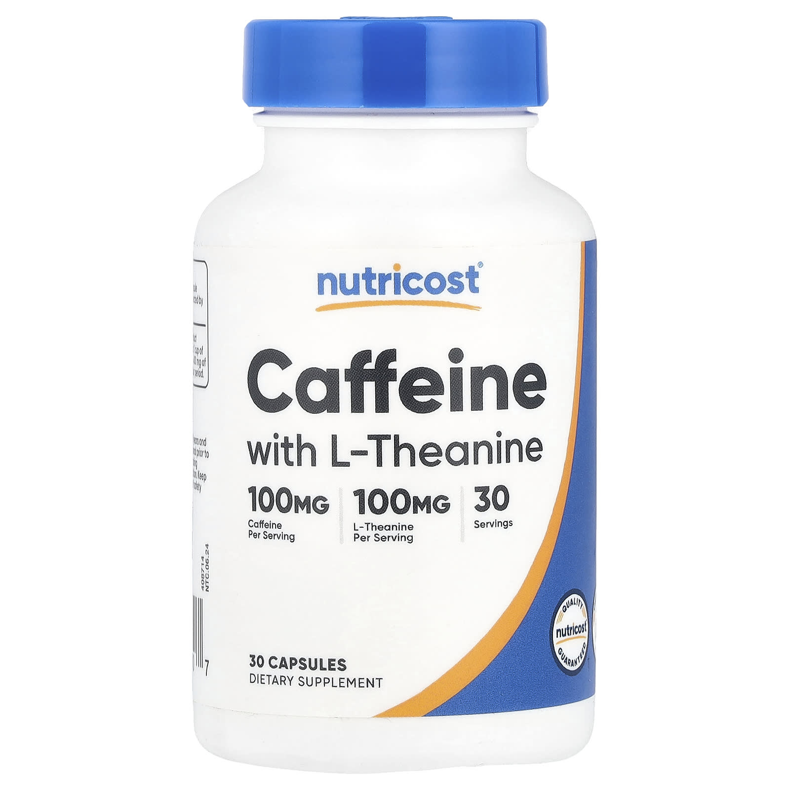 Nutricost, Caffeine With L-Theanine, 30 Capsules - Image 1