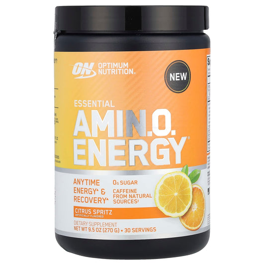 Optimum Nutrition, Essential Amin.o. Energy, Citrus Spritz, 9.5 oz (270 g) - Image 1