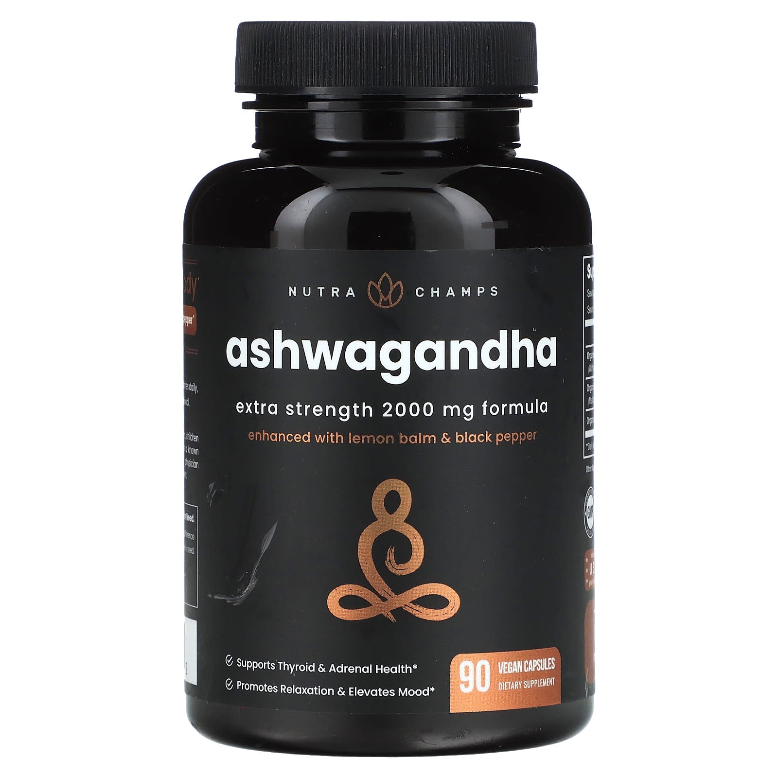 NutraChamps, Ashwagandha, Extra Strength, 90 Vegan Capsules - Image 1