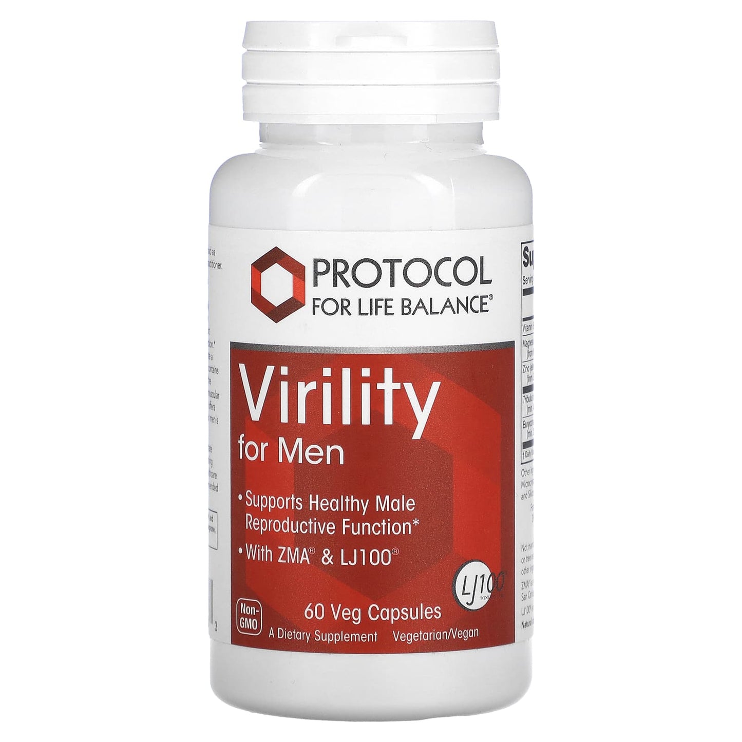 Protocol for Life Balance, Virility For Men, 60 Veg Capsules - Image 1