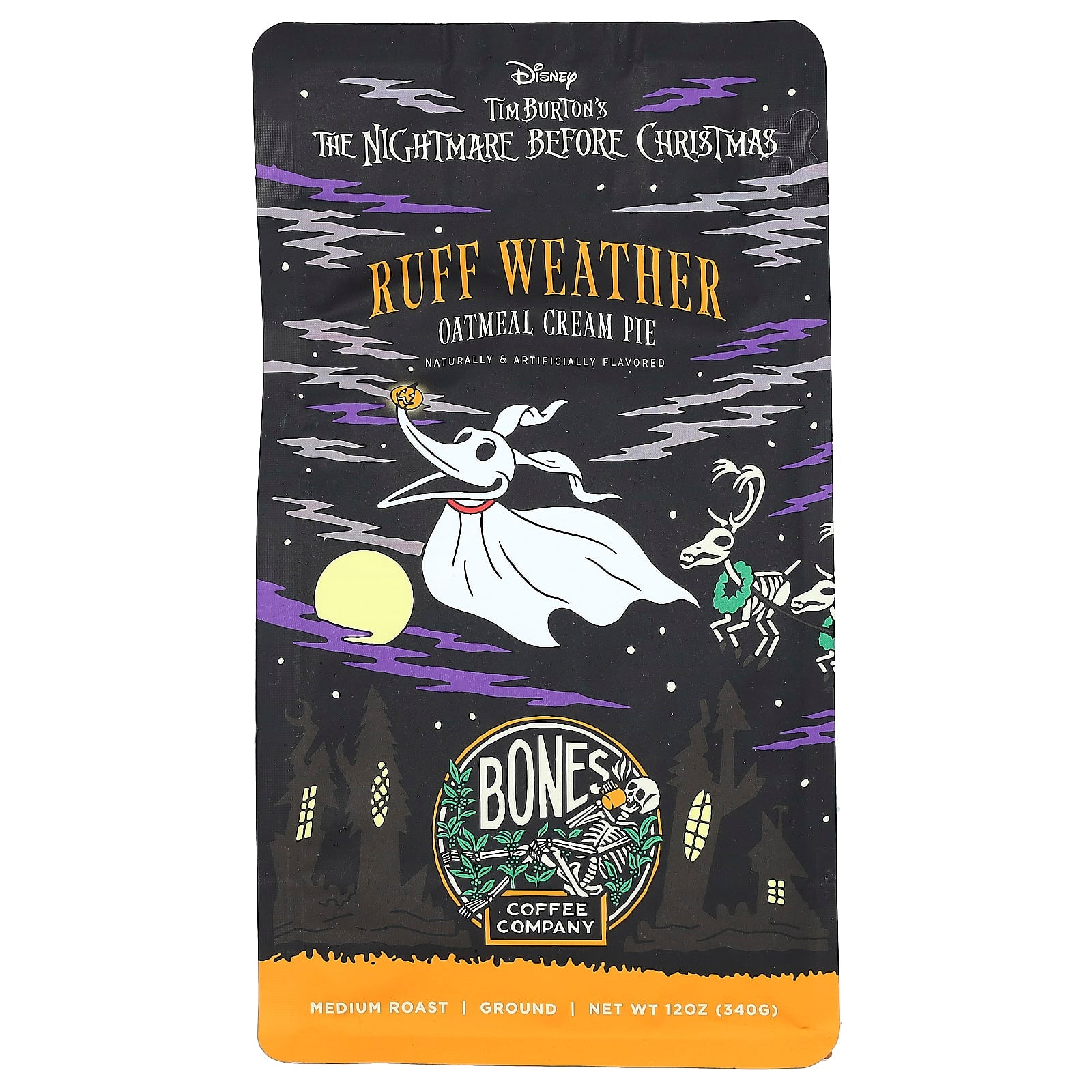 Bones Coffee Co. Grounds - Ruff Weather Oatmeal Cream Pie Medium Roast 12 oz - Image 1