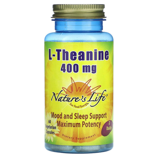 Nature's Life, L-Theanine, 60 Vegetarian Capsules - Image 1