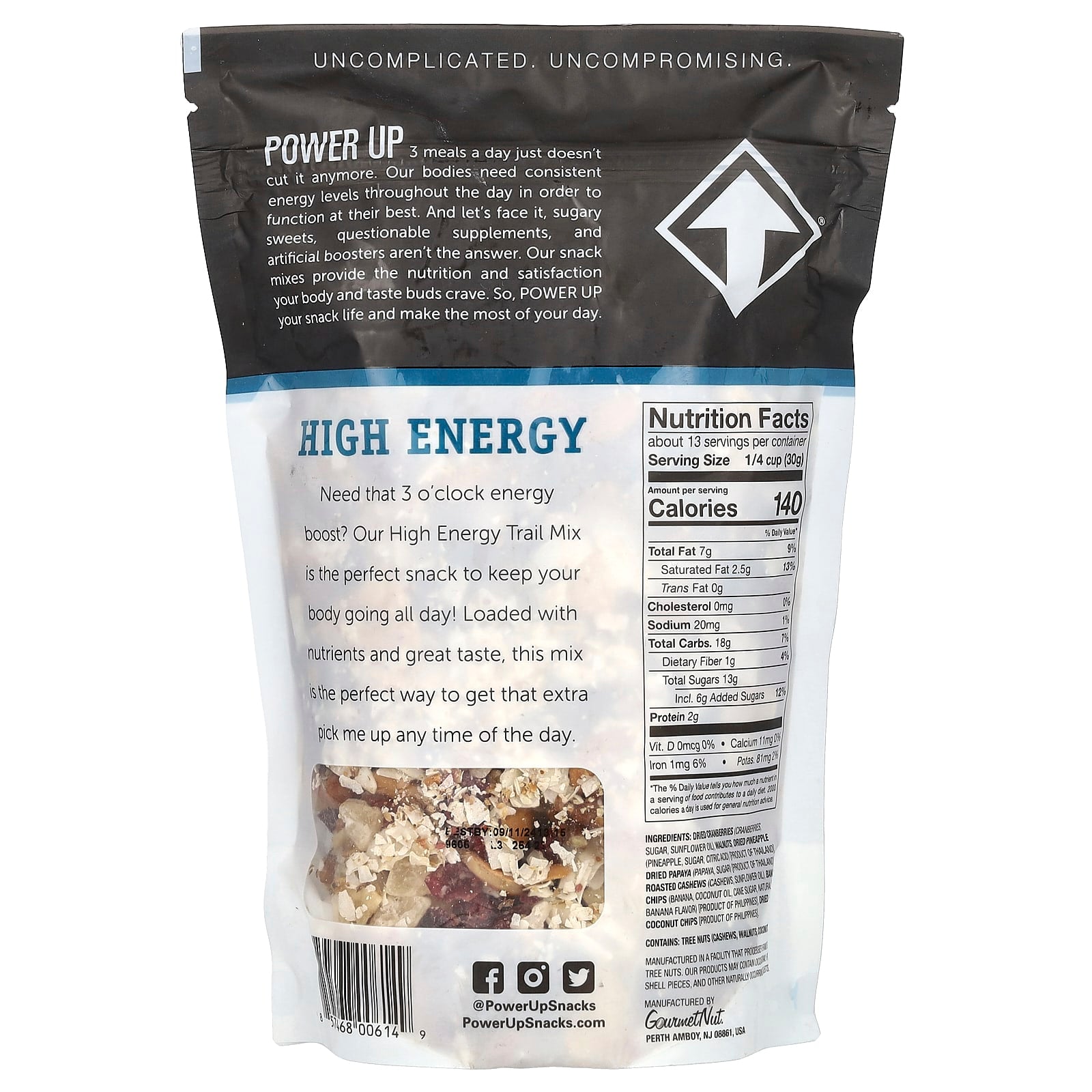 Power Up, Premium Trail Mix, High Energy, 14 oz (397 g) - Image 2
