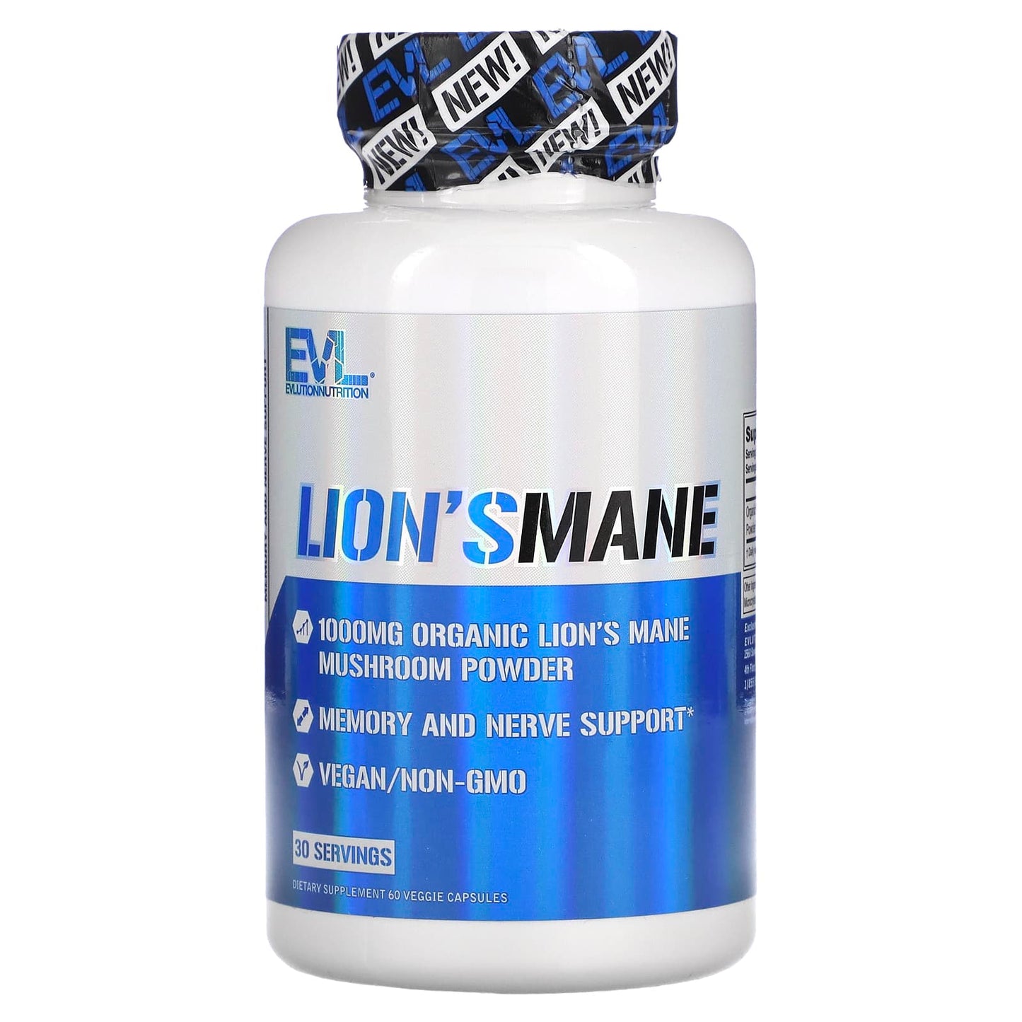 Lion's Mane Supplement for Memory and Brain Health by EVLution Nutrition - Image 1