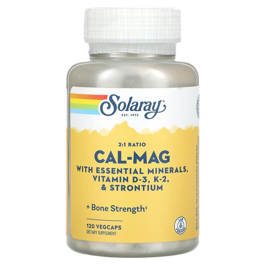 Solaray, 2:1 Ratio Cal-Mag, 120 VegCaps - Image 1