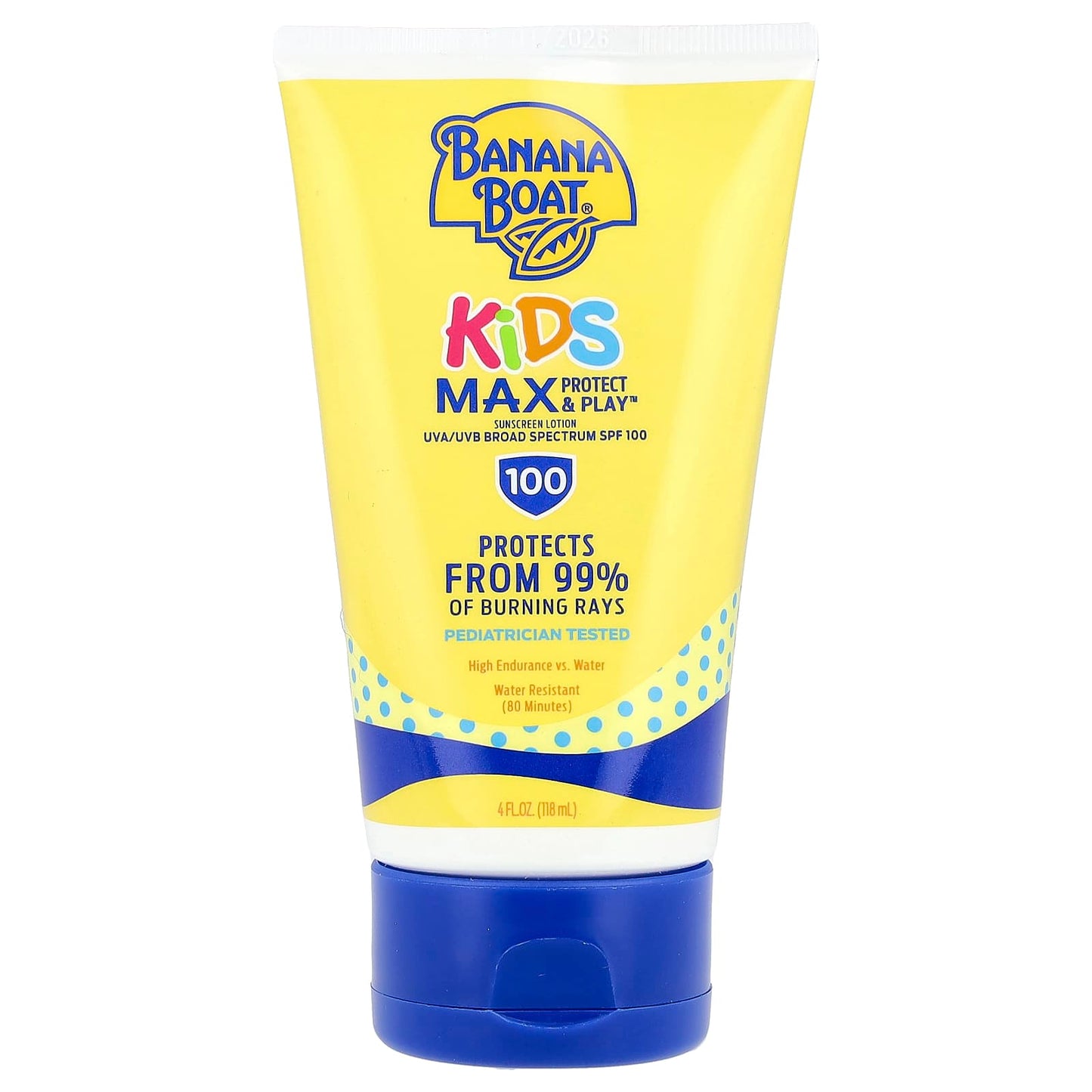 Banana Boat Max Protect & Play Sunscreen Lotion, SPF 100, 4 fl oz - Image 1