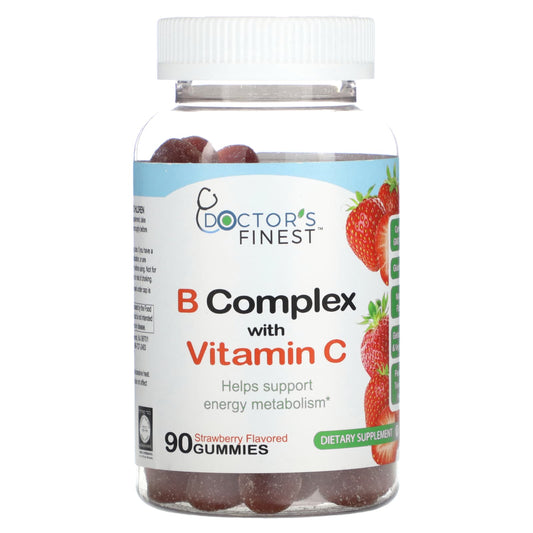 Doctor's Finest B Complex Gummies with Vitamin C, Strawberry, 90 Count - Image 1