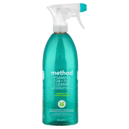Method, Foaming Tub + Tile Cleaner, Eucalyptus Mint, 28 fl oz (828 ml) - Image 1