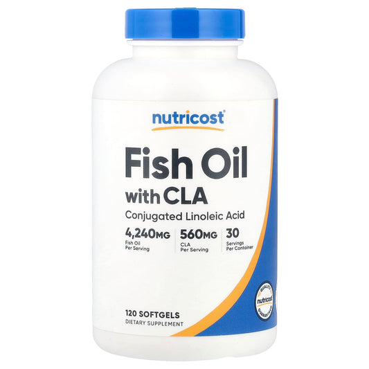 Nutricost, Fish Oil With CLA , 120 Softgels - Image 1