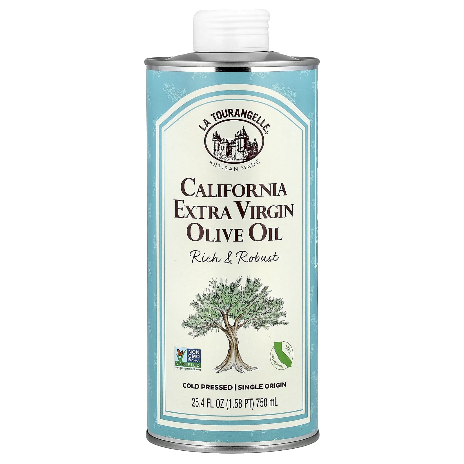 La Tourangelle, California Extra Virgin Olive Oil , 25.4 fl oz (750 ml) - Image 1