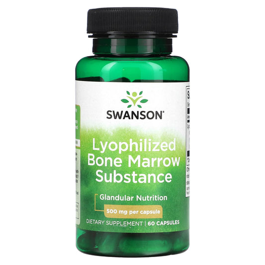 Swanson, Lyophilized Bone Marrow Substance, 500 mg, 60 Capsules - Image 1