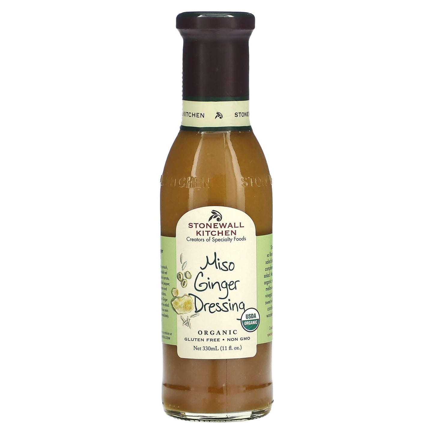 Stonewall Kitchen, Organic Miso Ginger Dressing, 11 fl oz (330 ml) - Image 1