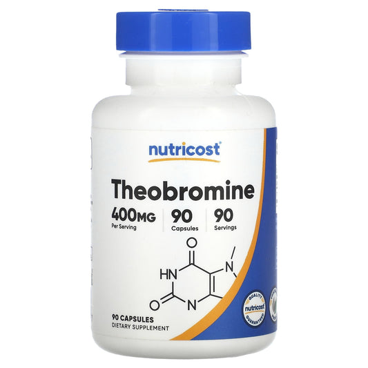 Nutricost, Theobromine, 400 mg, 90 Capsules - Image 1