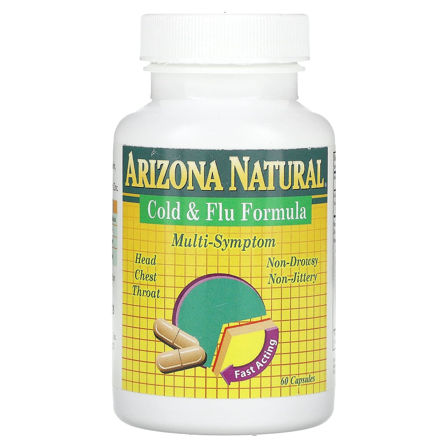 Natural Cold & Flu Relief - 60 Capsules by Arizona Natural - Image 1