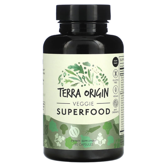 Terra Origin, Veggie Superfood, 90 Capsules - Image 1