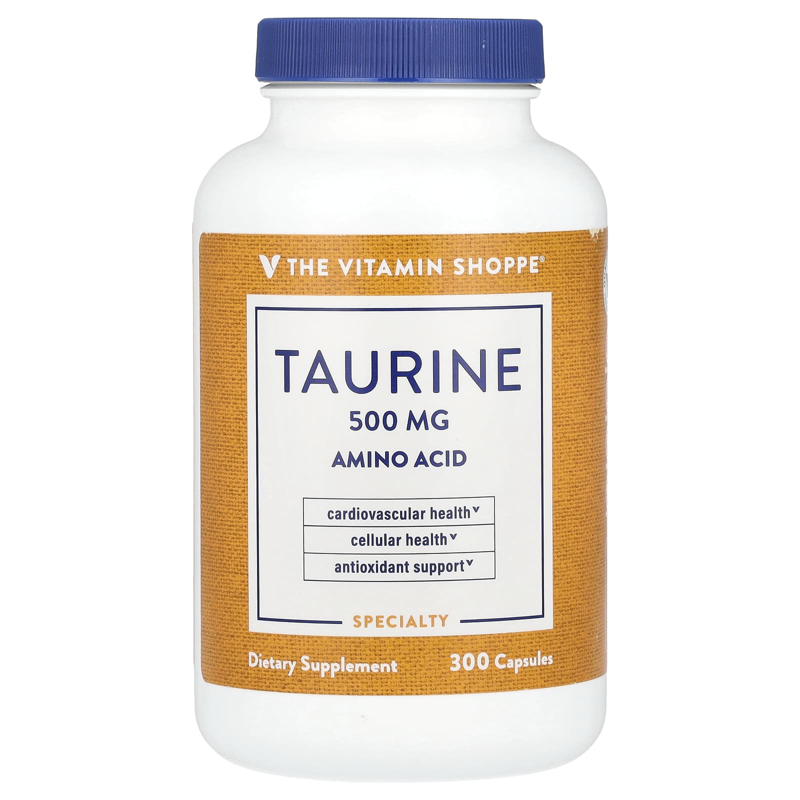 The Vitamin Shoppe, Taurine, 500 mg, 300 Capsules - Image 1