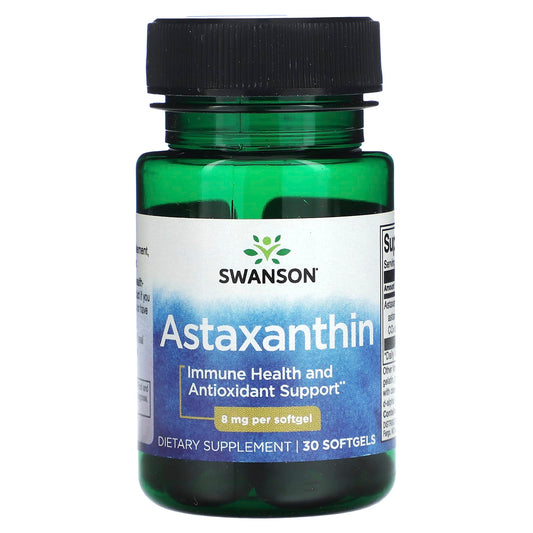 Swanson, Astaxanthin, 8 mg, 30 Softgels - Image 1