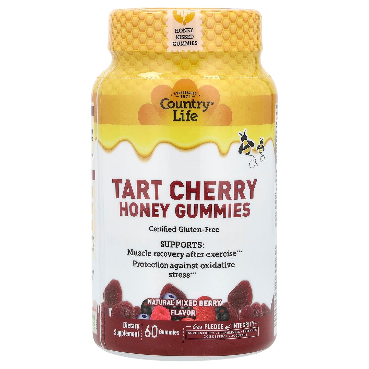 Country Life Tart Cherry Honey Gummies - Natural Muscle Recovery & Antioxidant Support - Image 1