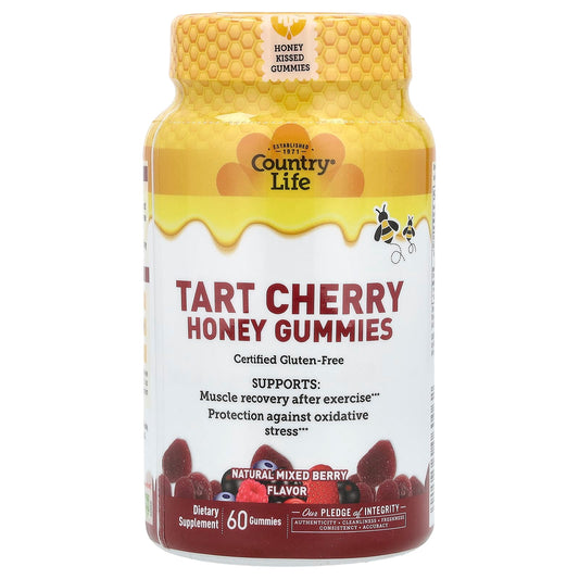 Country Life Tart Cherry Honey Gummies - Natural Muscle Recovery & Antioxidant Support - Image 1