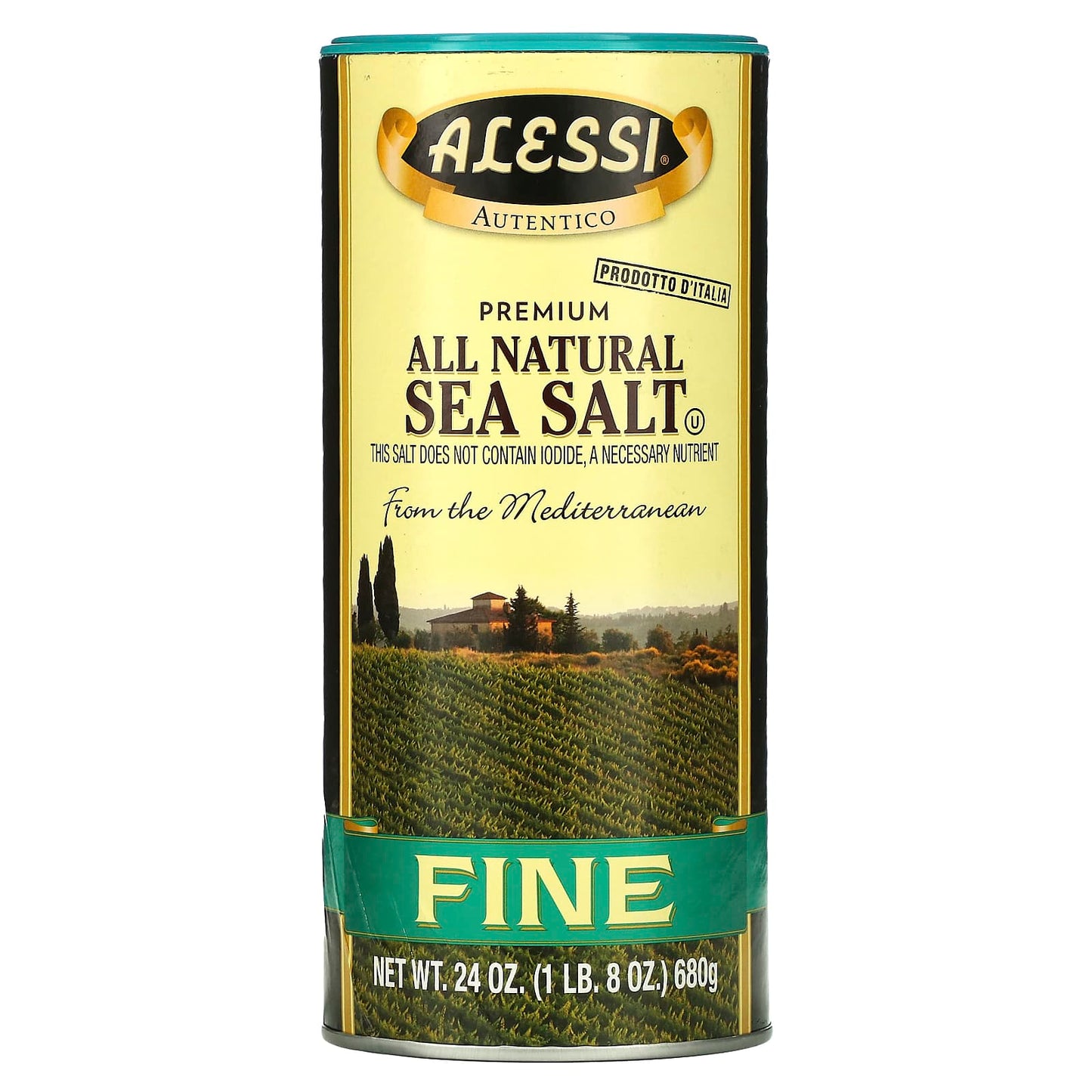 Fine Mediterranean All Natural Sea Salt by Alessi - 24 oz - Image 1
