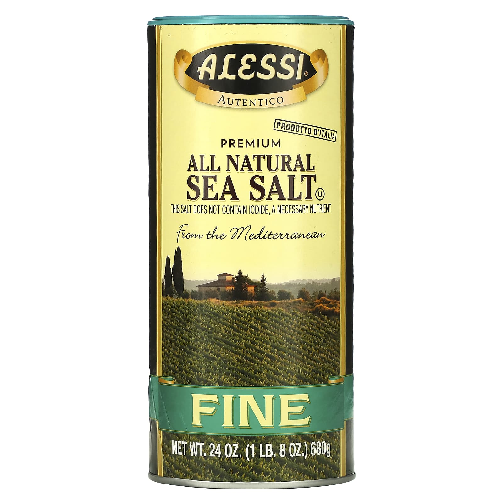 Fine Mediterranean All Natural Sea Salt by Alessi - 24 oz - Image 1