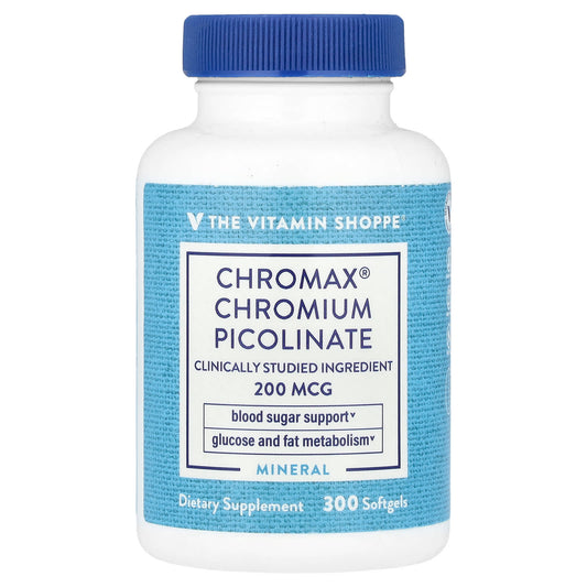 The Vitamin Shoppe, Chromax® Chromium Picolinate, 200 mcg, 300 Softgels - Image 1