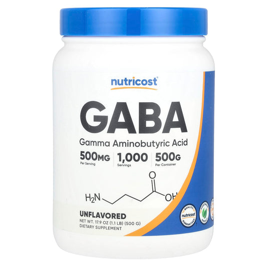 Nutricost, GABA, Unflavored, 17.9 oz (500 g) - Image 1