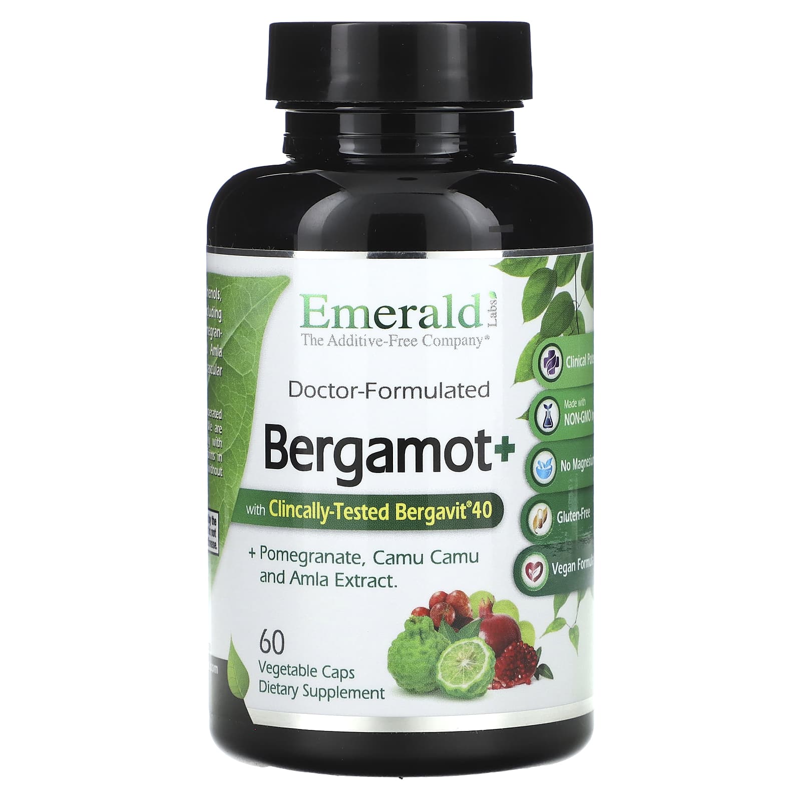 Emerald Laboratories Bergamot+ 60 Veg Caps for Cardiovascular Health - Image 1