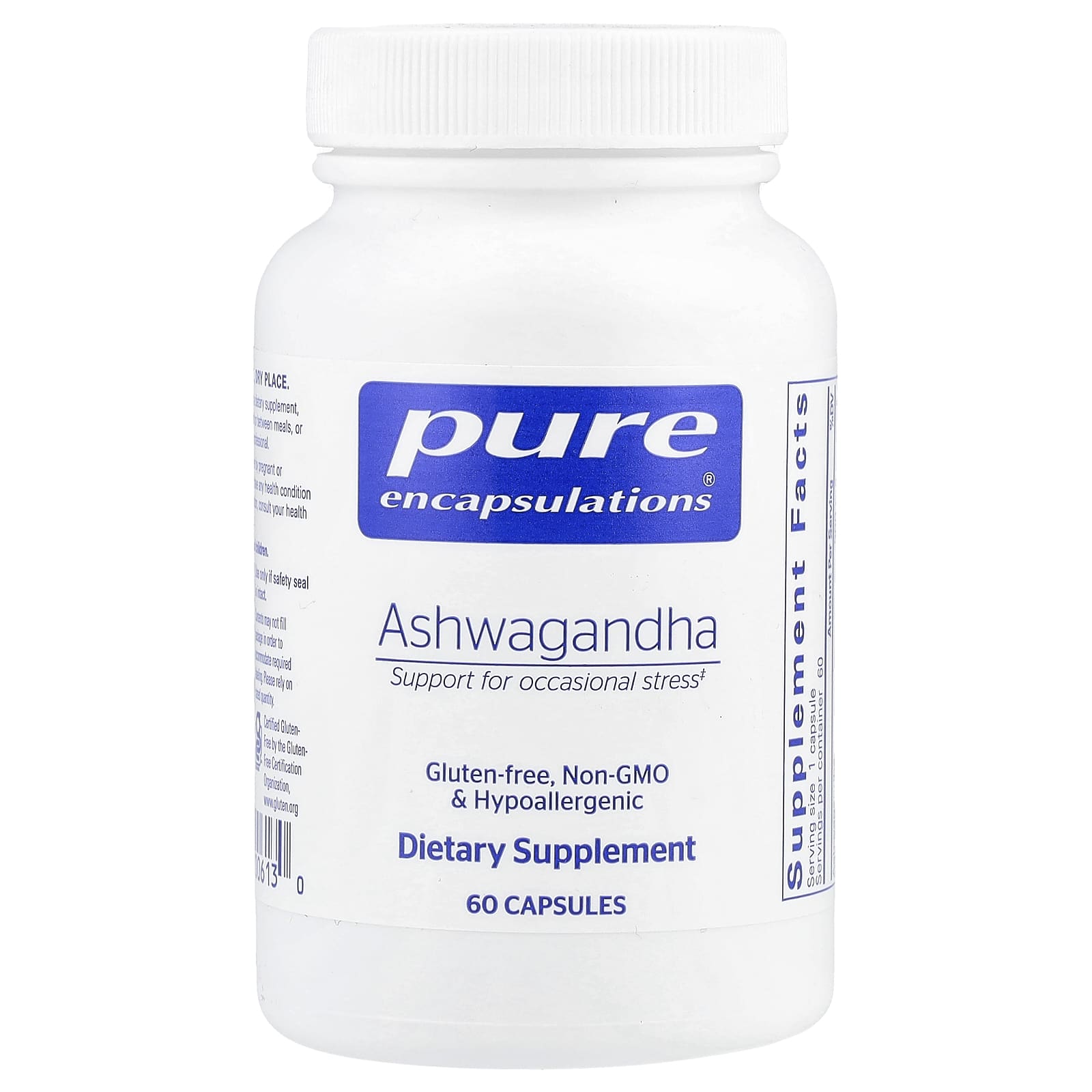 Pure Encapsulations, Ashwagandha, 60 Capsules (500 mg per Capsule) - Image 1