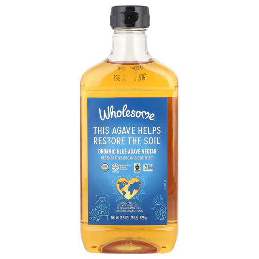 Wholesome Sweeteners, Organic Blue Agave Nectar, 18.5 oz (525 g) - Image 1