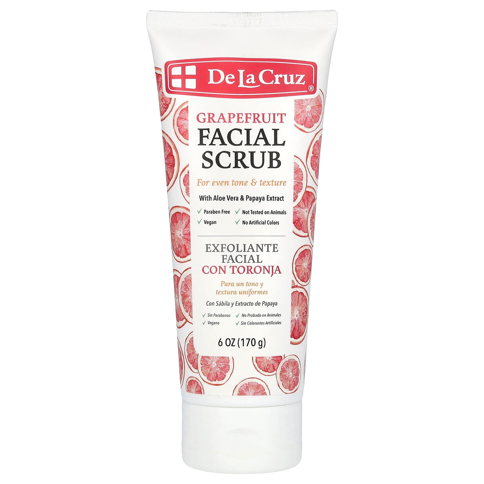 Grapefruit Facial Scrub for Even Tone & Texture by De La Cruz - Image 1
