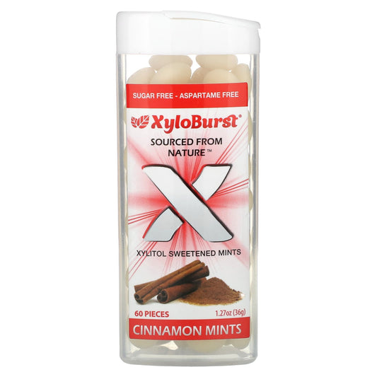 Xyloburst, Xylitol Sweetened Mints, Cinnamon, 60 Pieces - Image 1