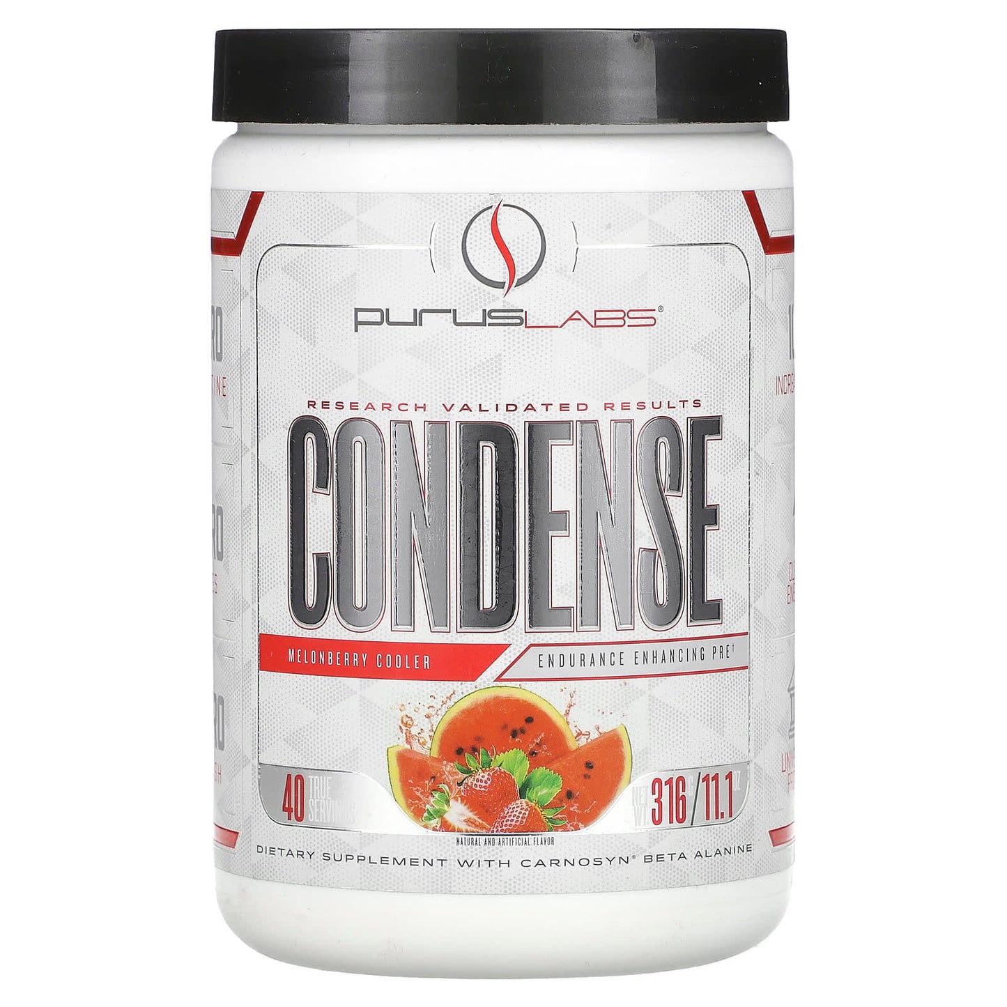 Purus Labs, ConDense, Endurance Enhancing Pre, Melonberry Cooler, 11.1 oz (316 g) - Image 1