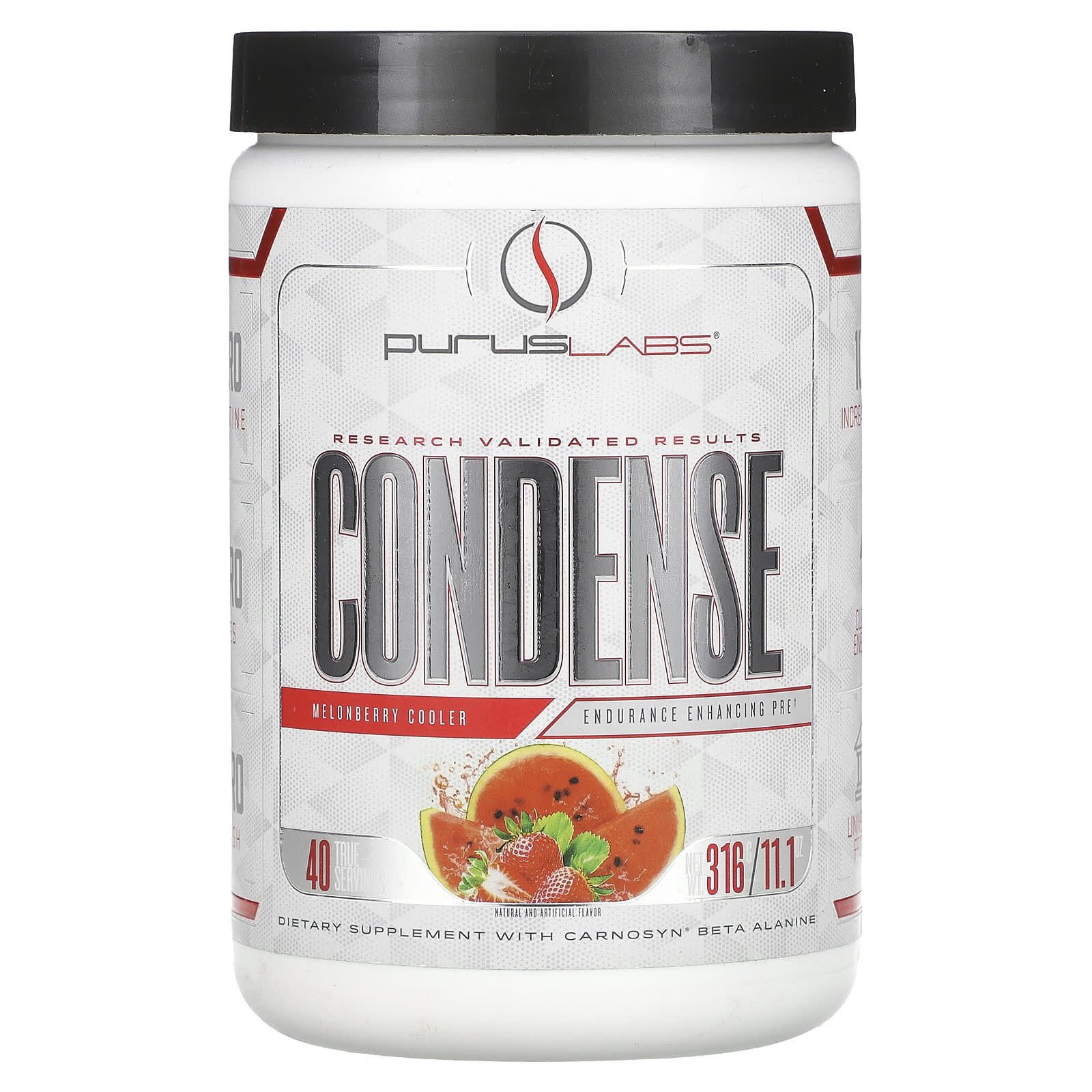 Purus Labs, ConDense, Endurance Enhancing Pre, Melonberry Cooler, 11.1 oz (316 g) - Image 1