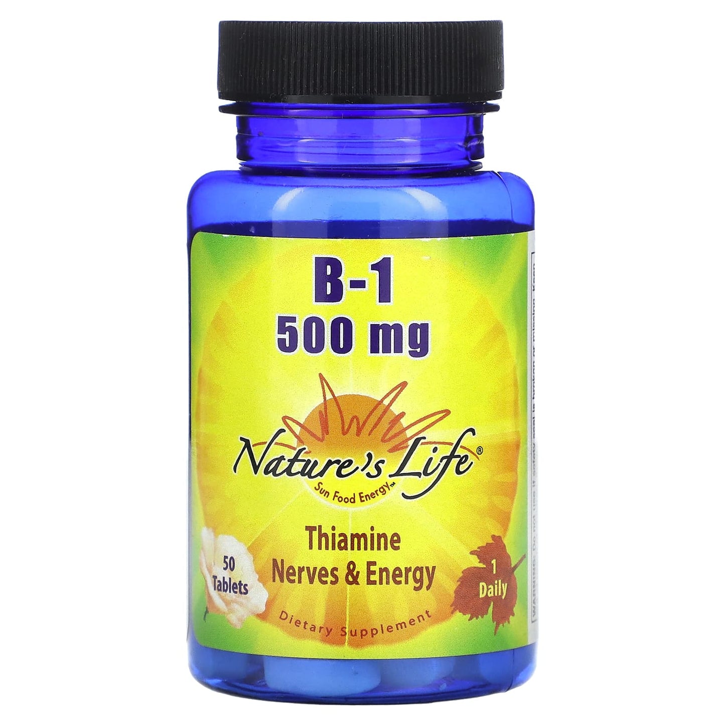 Nature's Life, B-1, 500 mg, 50 Tablets - Image 1
