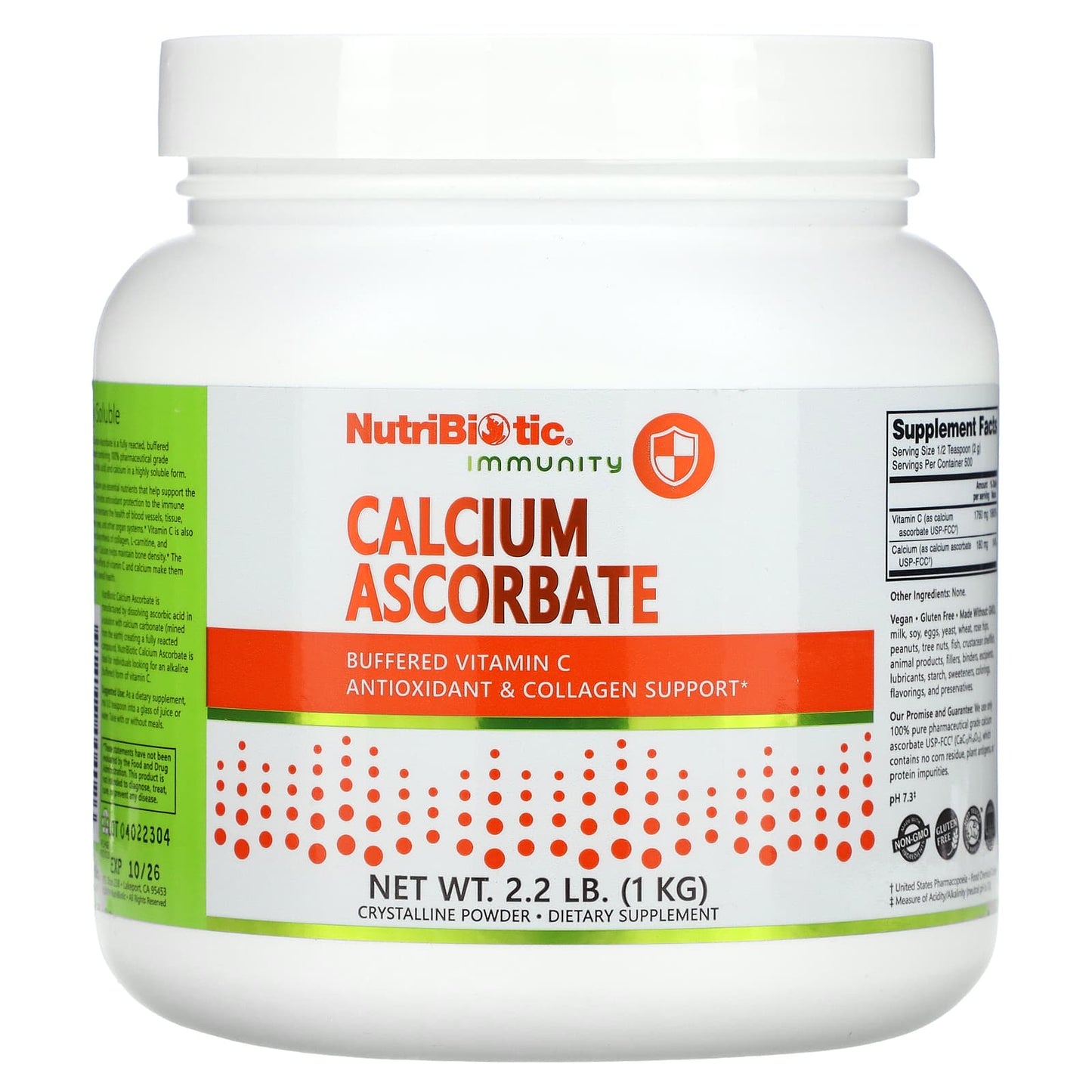 NutriBiotic, Immunity, Calcium Ascorbate, 2.2 lb (1 kg) - Image 1
