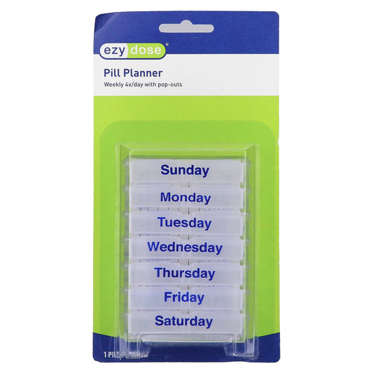 Ezy Dose 7-Day Pill Planner with Pop-Out Compartments for Easy Medication Management - Image 1