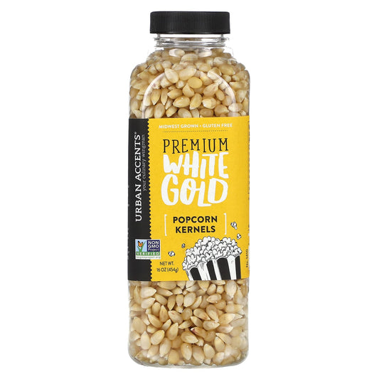 Urban Accents, Popcorn Kernels, Premium White Gold, 16 oz (454 g) - Image 1