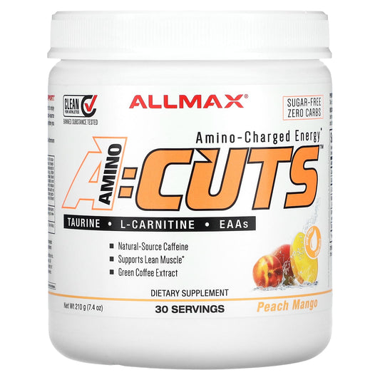 ALLMAX AminoCuts Energy & Diet Support Supplement, Peach Mango - Image 1