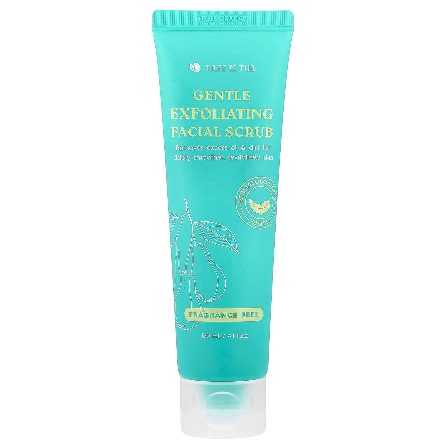 Tree To Tub, Gentle Exfoliating Facial Scrub, Fragrance Free, 4.1 fl oz (120 ml) - Image 1