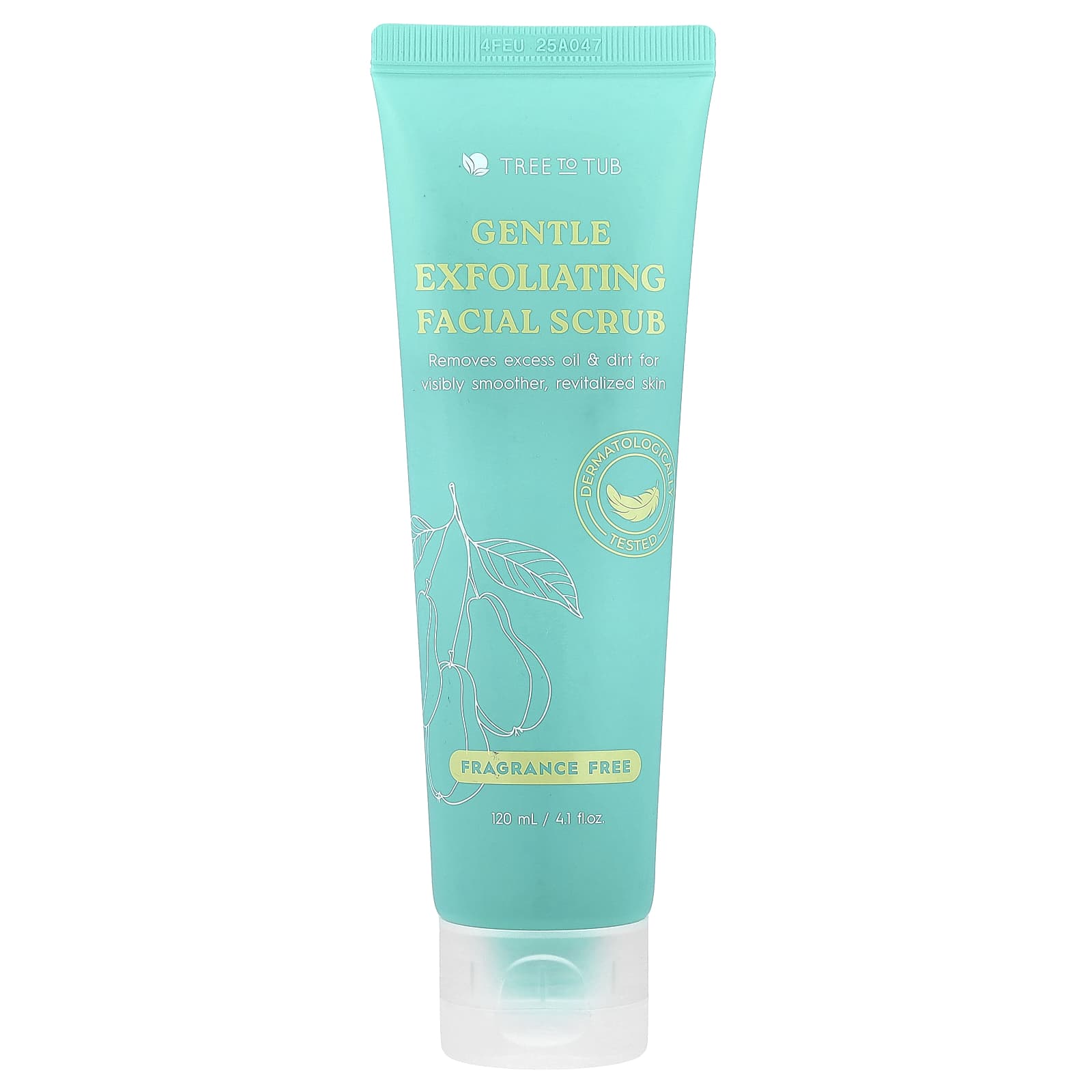 Tree To Tub, Gentle Exfoliating Facial Scrub, Fragrance Free, 4.1 fl oz (120 ml) - Image 1
