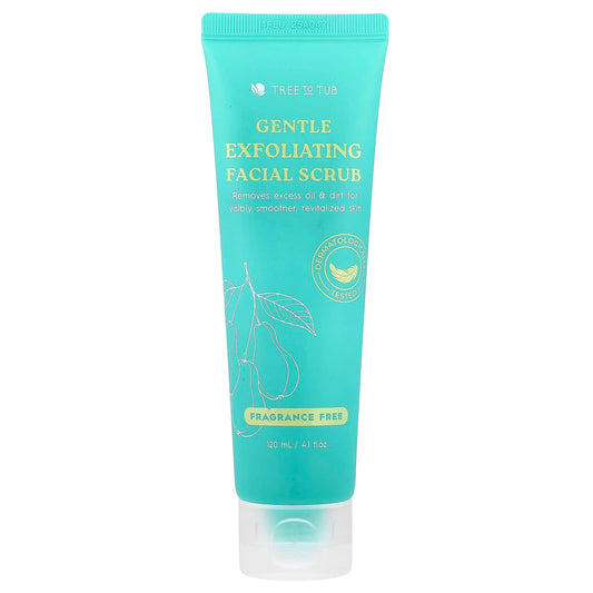 Tree To Tub, Gentle Exfoliating Facial Scrub, Fragrance Free, 4.1 fl oz (120 ml) - Image 1