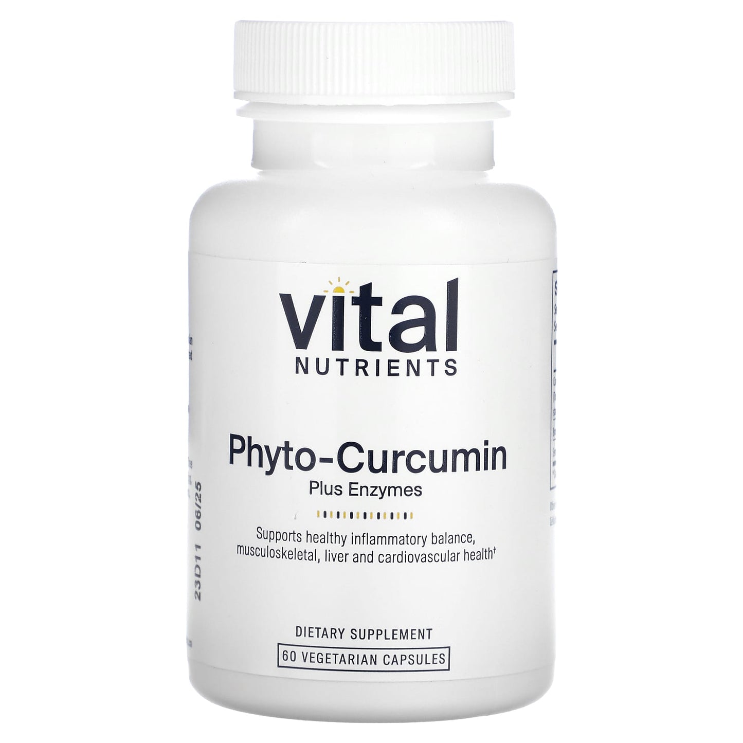 Vital Nutrients, Phyto-Curcumin Plus Enzymes , 60 Vegetarian Capsules - Image 1