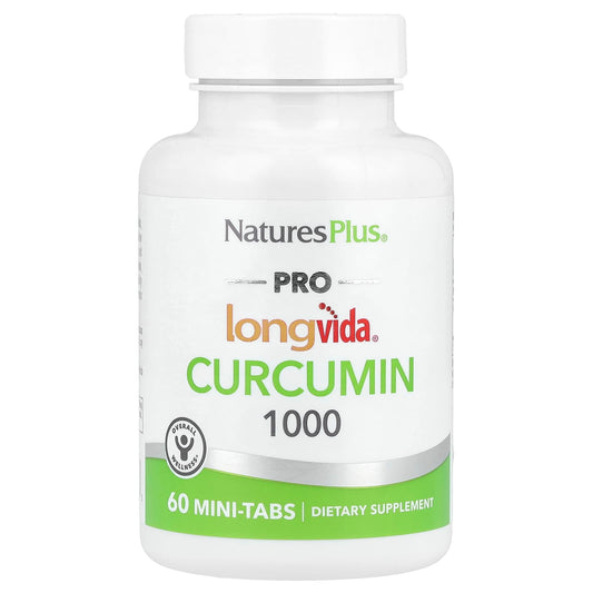 NaturesPlus, Pro Longvida®, Curcumin 1000, 60 Mini-Tabs (500 mg per Tablet) - Image 1