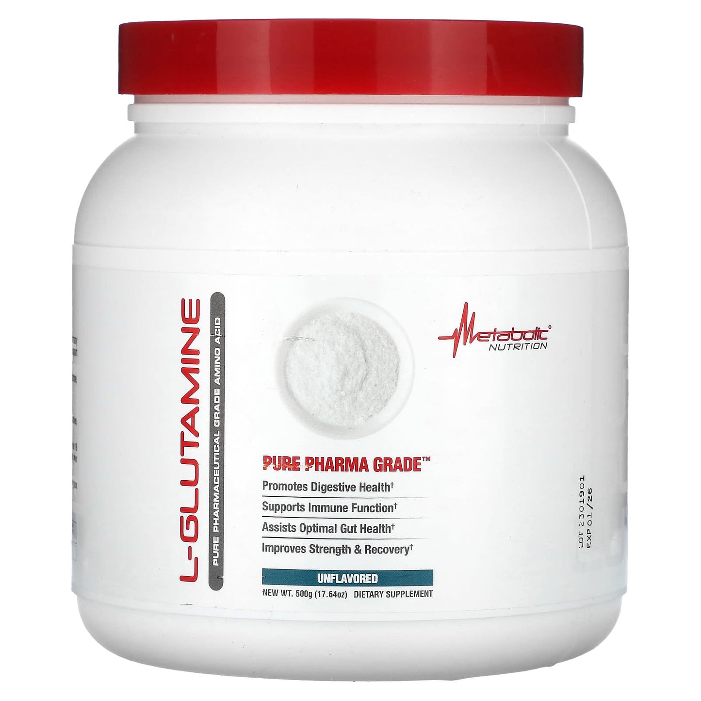 Metabolic Nutrition, L-Glutamine, Unflavored, 17.64 oz (500 g) - Image 1