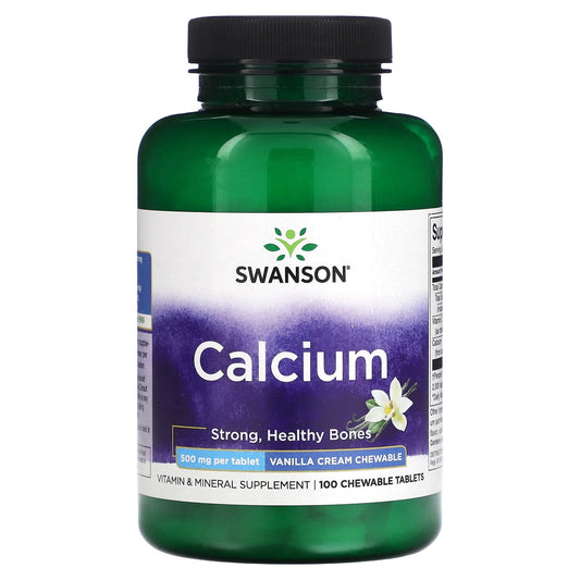 Swanson, Calcium, Vanilla Cream, 100 Chewable Tablets - Image 1