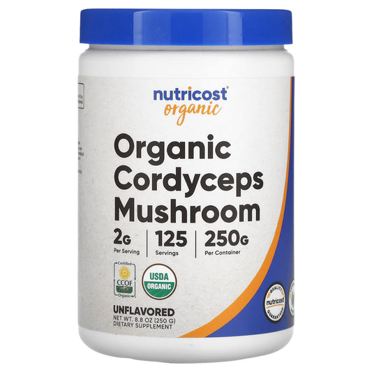 Nutricost, Organic Cordyceps Mushroom, Unflavored, 8.8 oz (250 g) - Image 1